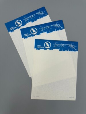 Vintage Great Northern Eisenbahn Eisenbahn Zug Notiz Papier Werbung Karte Ziege