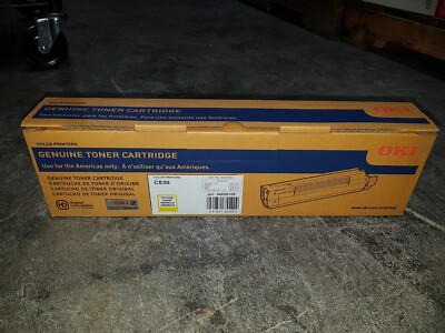 Genuine Oki 44059109 Yellow Toner Cartridge C830 BNIB