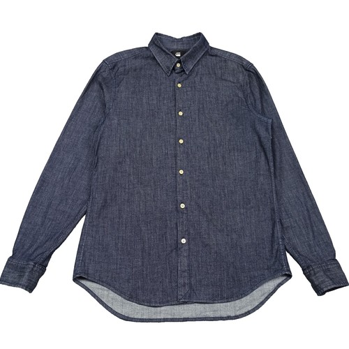 MENS BLU BY POLIFRONI Blue Square BUTTON DRESS SHIRT L/G | eBay
