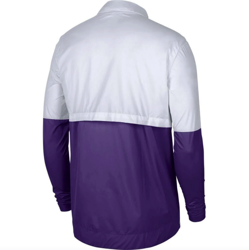NEW Nike LSU Tigers 1/2 Zip Lightweight Coach Jacket Medium On Field Windbreaker - Foto 2 di 2