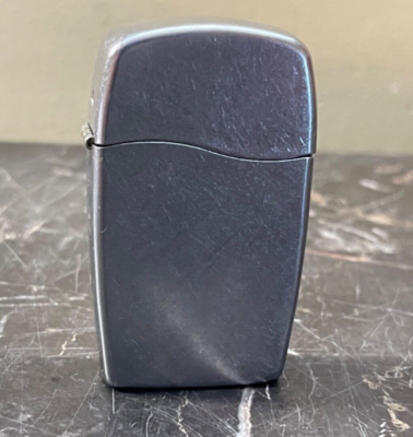 Zippo BLU Empty Butane Gas Lighter w/ Dusted Chrome Finish 