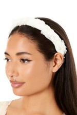 Girls Women's Ruffle Design Cream White Fashion Lace Headband Hair accessory