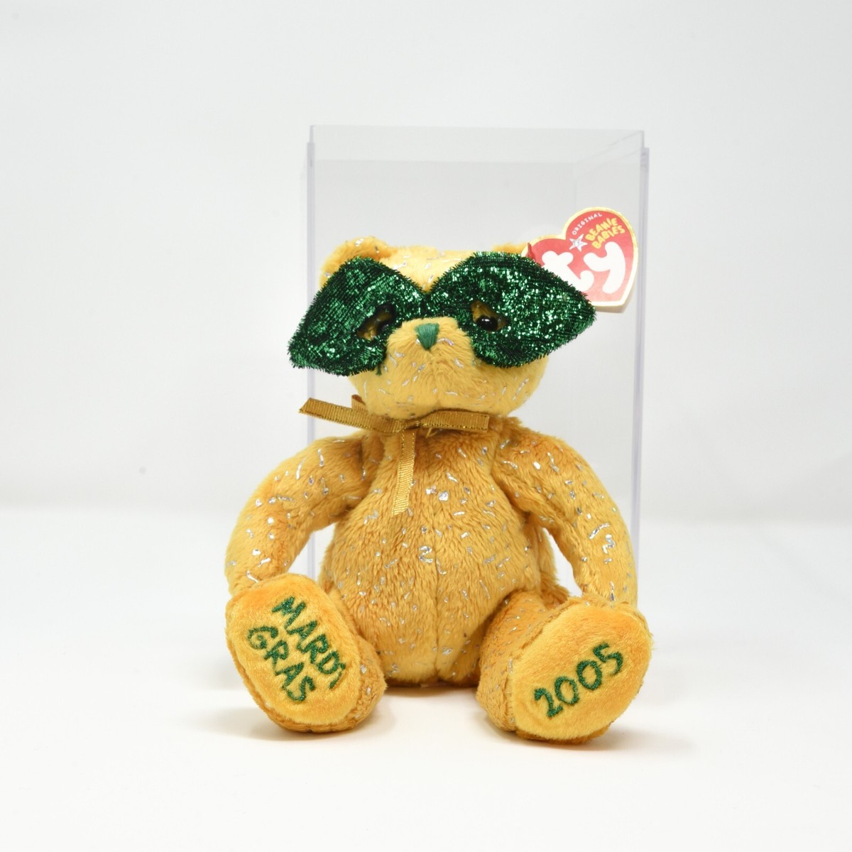 The Beanie Babies Collection Yellow Green Mardigras Bear February