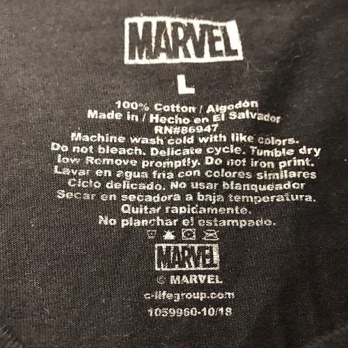 Marvel Dead Pool Mens T-Shirt Size L Black I Have Issues Short Sleeve - Picture 4 of 5