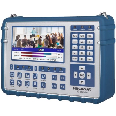 Megasat HD 5 Combo Antennenmessgerät DVB-S -S2 /-S2X/-C/-C2/-T/ -T2 Messung