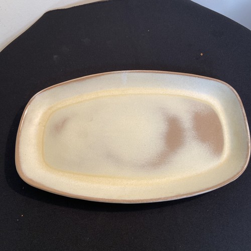 Frankoma Serving Platter Plate Desert Gold 5QS 13.5 x 8.5 - Picture 3 of 4