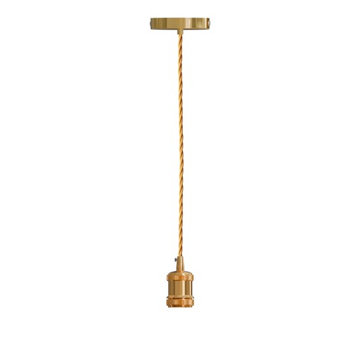 E27 Decken Pendelleuchte Stoff Flex 1m/2m Hängelampe Halter Einbau Beleuchtung - Bild 38 von 39