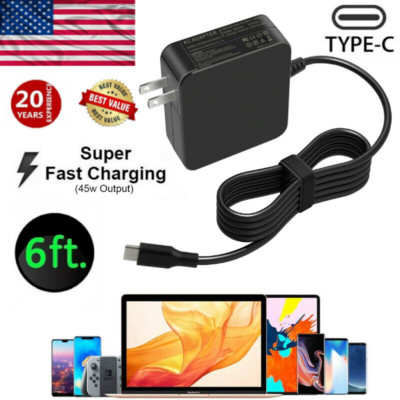 45W USB-C Safe Fast Wall Charger+6ft Cable For Samsung Galaxy Note 10+5G+Lite