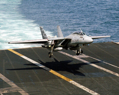 F-14A TOMCAT LANDING USS ENTERPRISE F-14 8x10 GLOSSY PHOTO PRINT