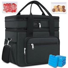 Large Cooler Lunch Box For Men 23l Expandable Insulated Lunch Bag For Work/adult