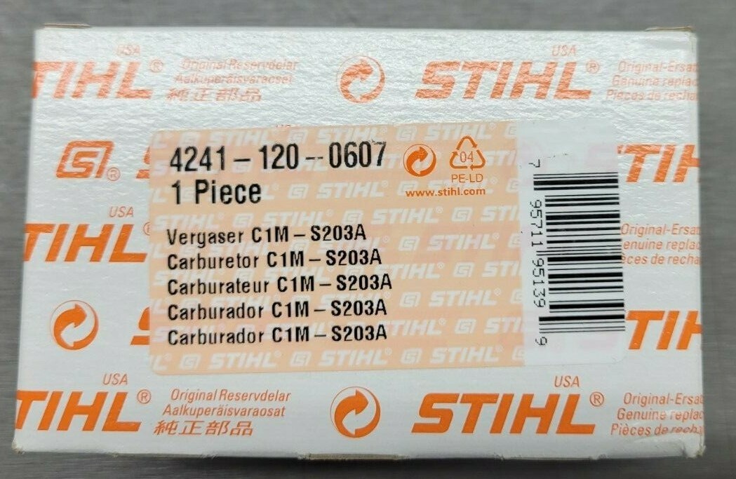 STIHL BLOWER BG56 BG86 SH56 SH86 OEM CARBURETOR NEW # 4241 120 0607
