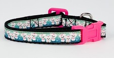 Puppies cat & small dog collar 1/2" wide adjustable handmade bell Or leashes