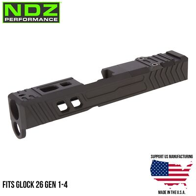 NDZ Glock 26 Gen 1-4 Slide Stainless Steel RMR Cut Cerakote Armor