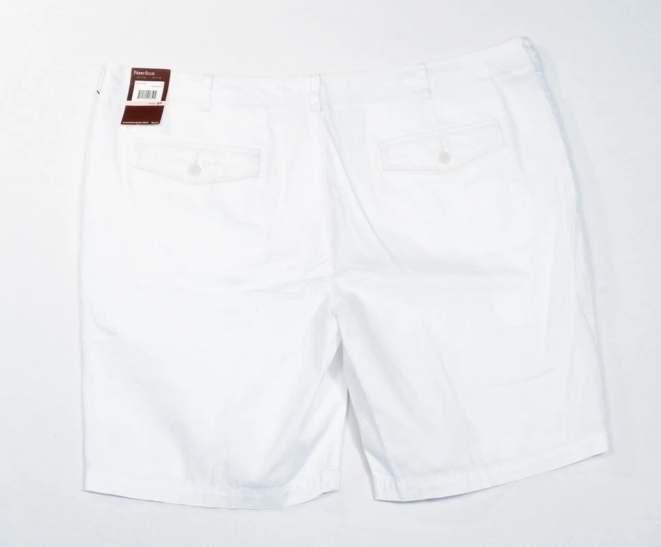 Pantalones Cortos Informales Perry Ellis Blanco Algodón Para Hombre Cintura 40 Nuevos con Etiquetas Foto 2 de 2