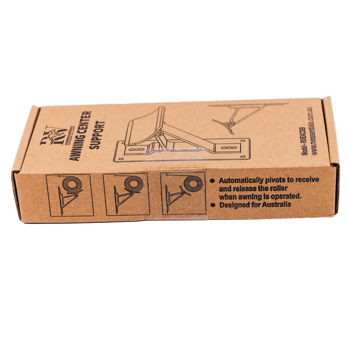 RV Awning Center Cradle Support - Motorized And Non-Motorized - Black - ALEKO - Foto 7