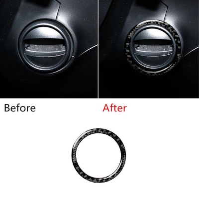Carbon Fiber Sticker For BMW 5 Series E60 2005-2011 Engine Ignition Trim Ring
