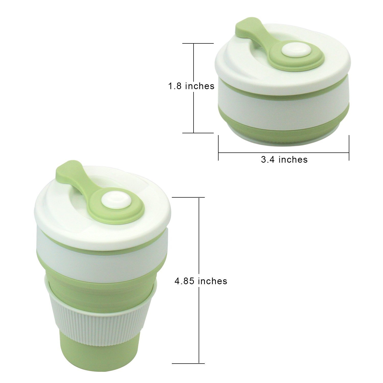 Cupy Reusable Coffee / Tea Travel Cup 100 Leak Proof & Collapsible