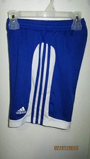 Youth Medium Adidas ClimaLite Casual Athletic Running Soccer Track Shorts Blue