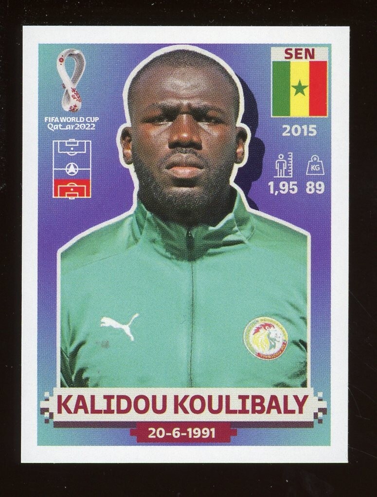 2022 Fifa World Cup Panini Sticker Qatar KALIDOU KOULIBALY Senegal SEN8