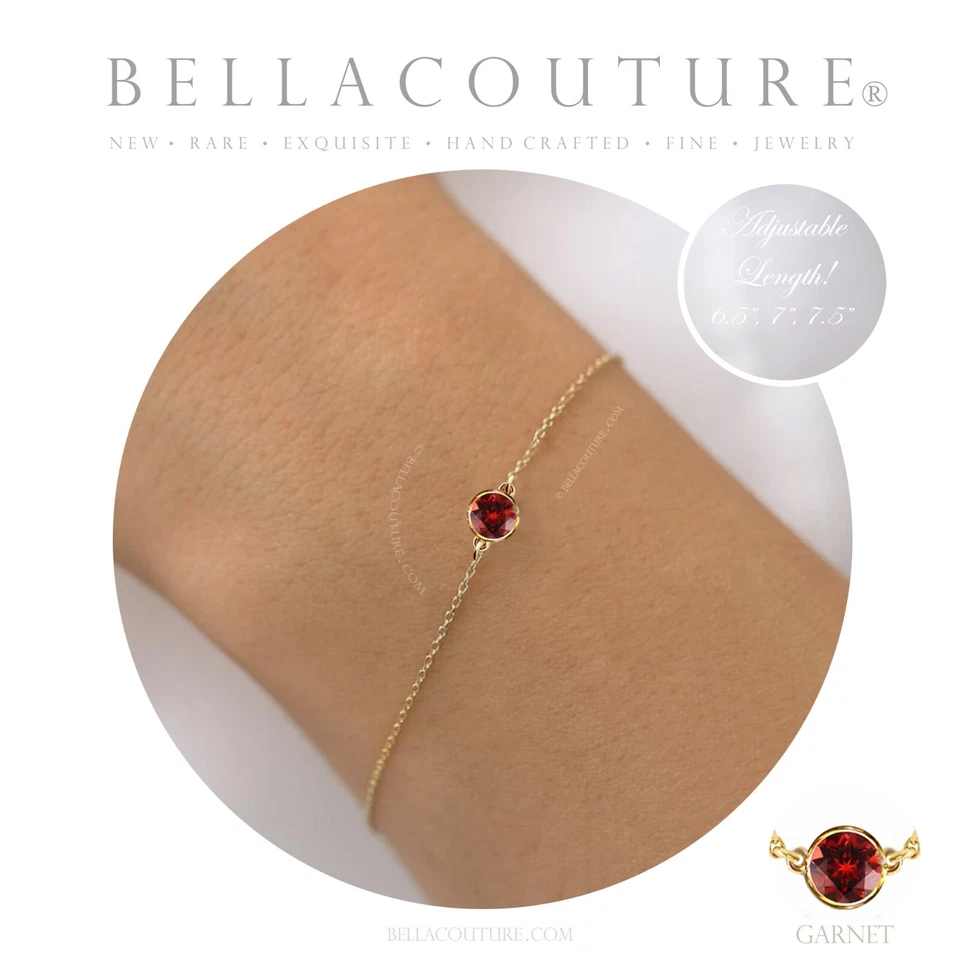 $550 NUEVO COLLAR CADENA GRANATE ORO 18K 1CT CORTE ART DECO ENCANTO COLGANTE DE COLECCIÓN 14K Foto 4 de 4