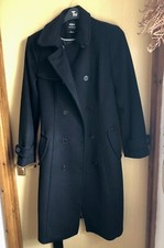 Orsay New Without Tag Ladies Elegant Black Wool Blend Coat Size M