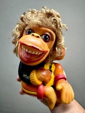 Vintage USSR Rubber Monkey Playing Guitar Doll Toy Doll