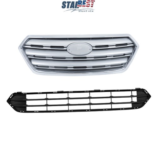 Parrillas delanteras superiores e inferiores de plástico para Subaru Outback 2015 2016 2017 2 piezas - Imagen 4 de 12