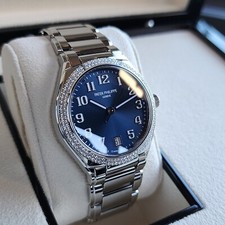 2022 NEW PATEK PHILIPPE TWENTY 4 BLUE DIAMONDS DIAL 7300/1200A-001 36MM B&P 7
