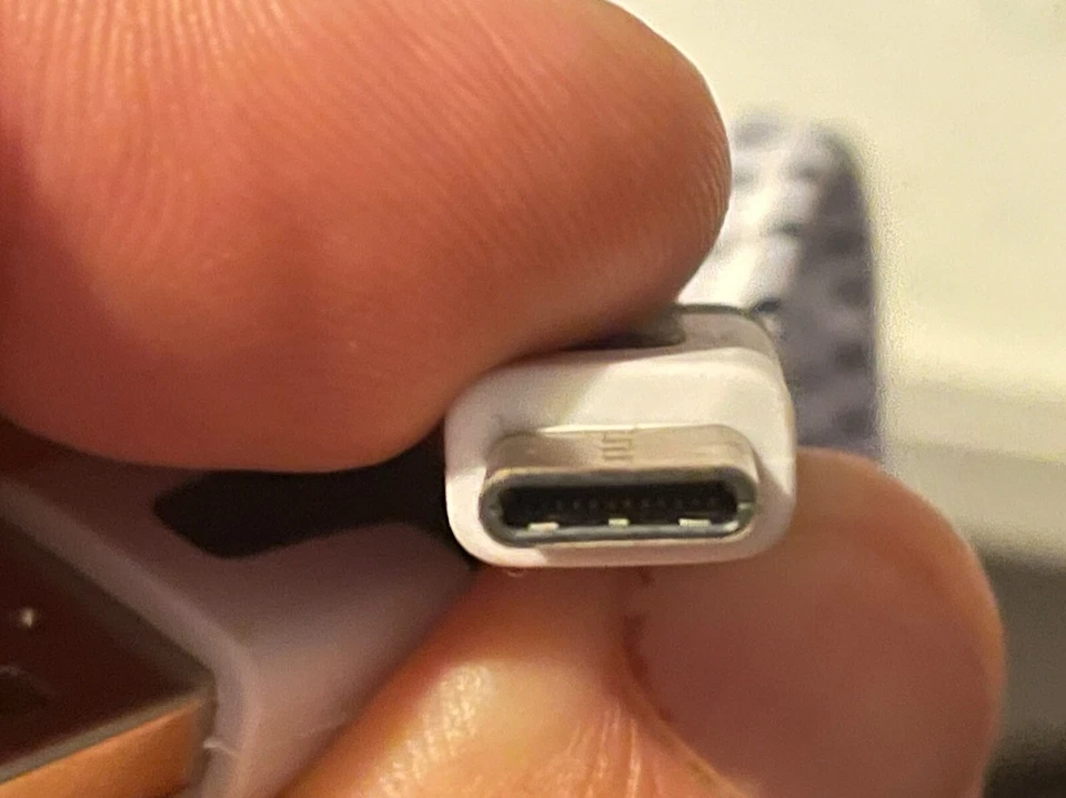 Flat Braided Nylon Noodle Fabric Charger Cable for Micro USB C TYPE reversible - Image 2 of 4