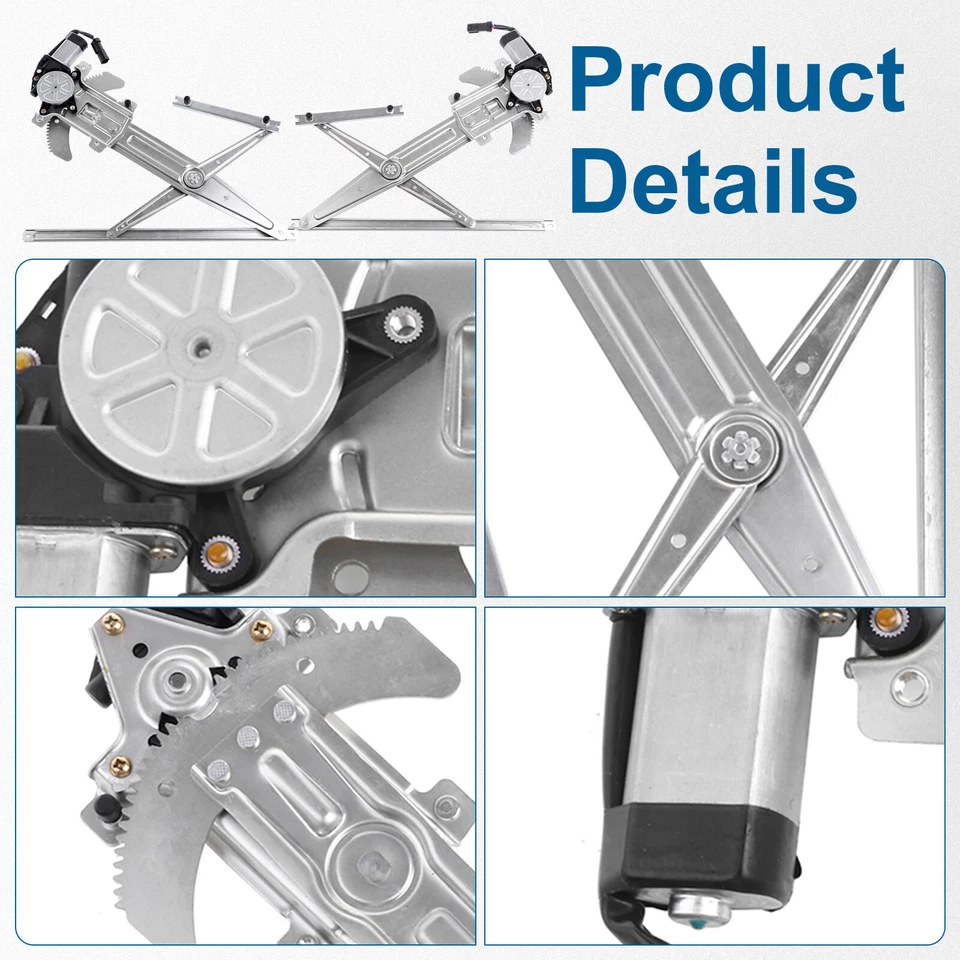 For 2006 Isuzu i-280 i-350 Pair Front Window Regulator w/ Motor 741-014 741-015 - Image 2 of 4