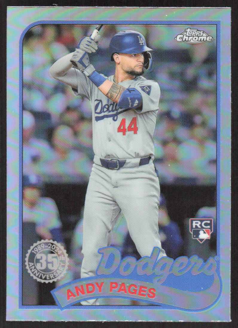 2024 Topps Chrome Update #89CU-8 Andy Pages 1989 Topps Baseball 35th Anniversary