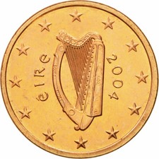 [#582176] REPUBLIKA IRLANDII, 5 Euro Cent, 2004, Sandyford, MS(63), Miedź plater