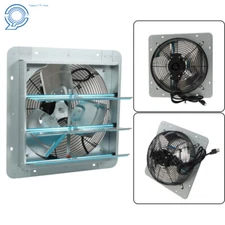 10"12"14"16"20" Shutter Exhaust Fan Wall Mounted Aluminum High Speed Garage Shop