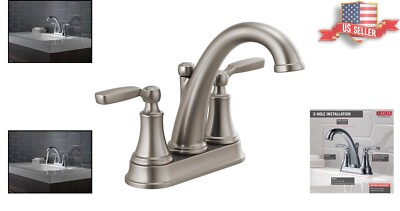 2-Handle Bathroom Faucet with Integrated Supply Lines - Premium