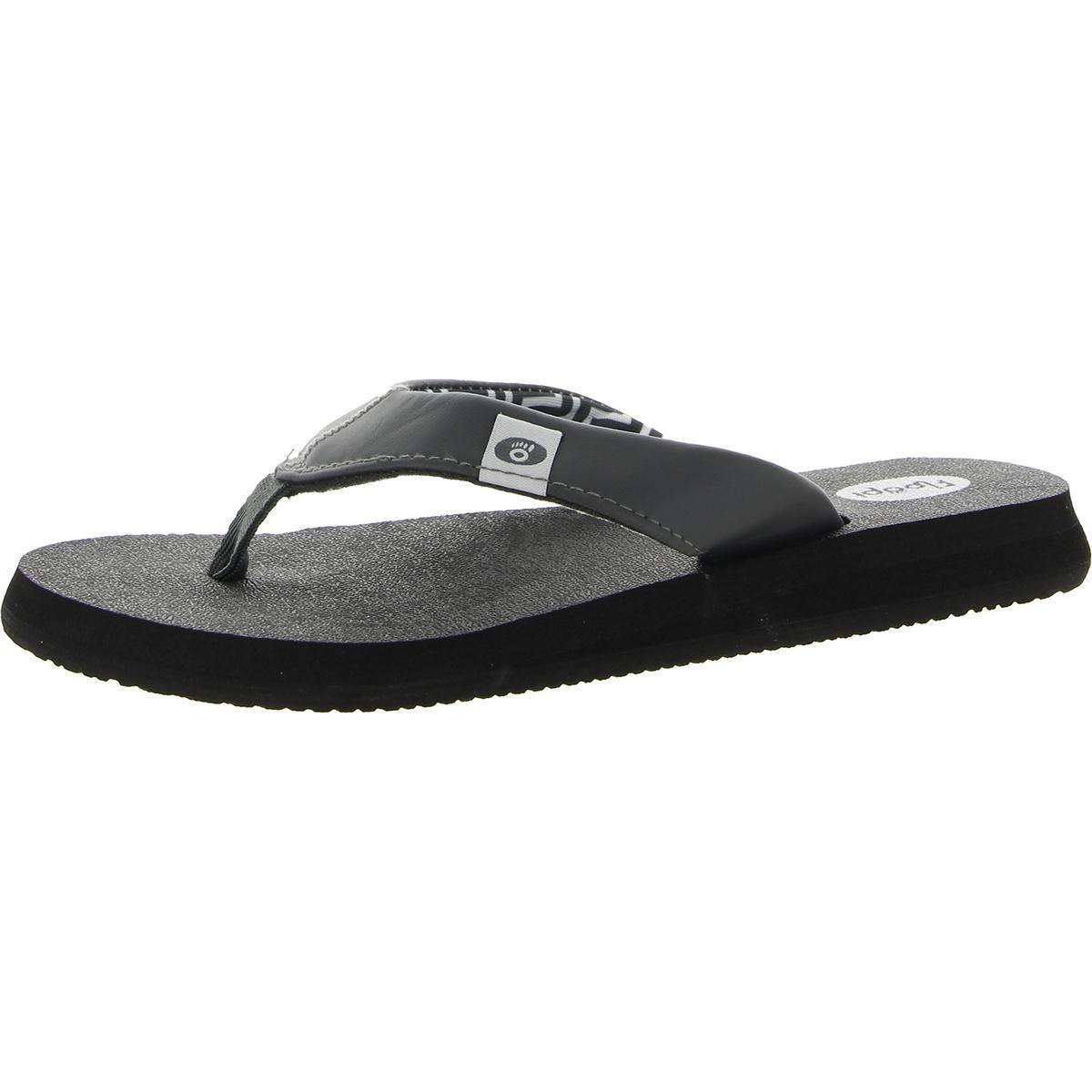 Женские черные повседневные босоножки-стринги без застежки Floopi, 8 средних размеров (B,M), BHFO 5891