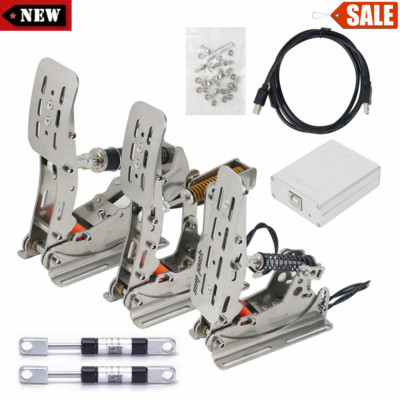 Simplayer PRO-P3+H2 3-Pedal Sim Racing Load Cell Pedals Standard+2 Hydraulic Rod