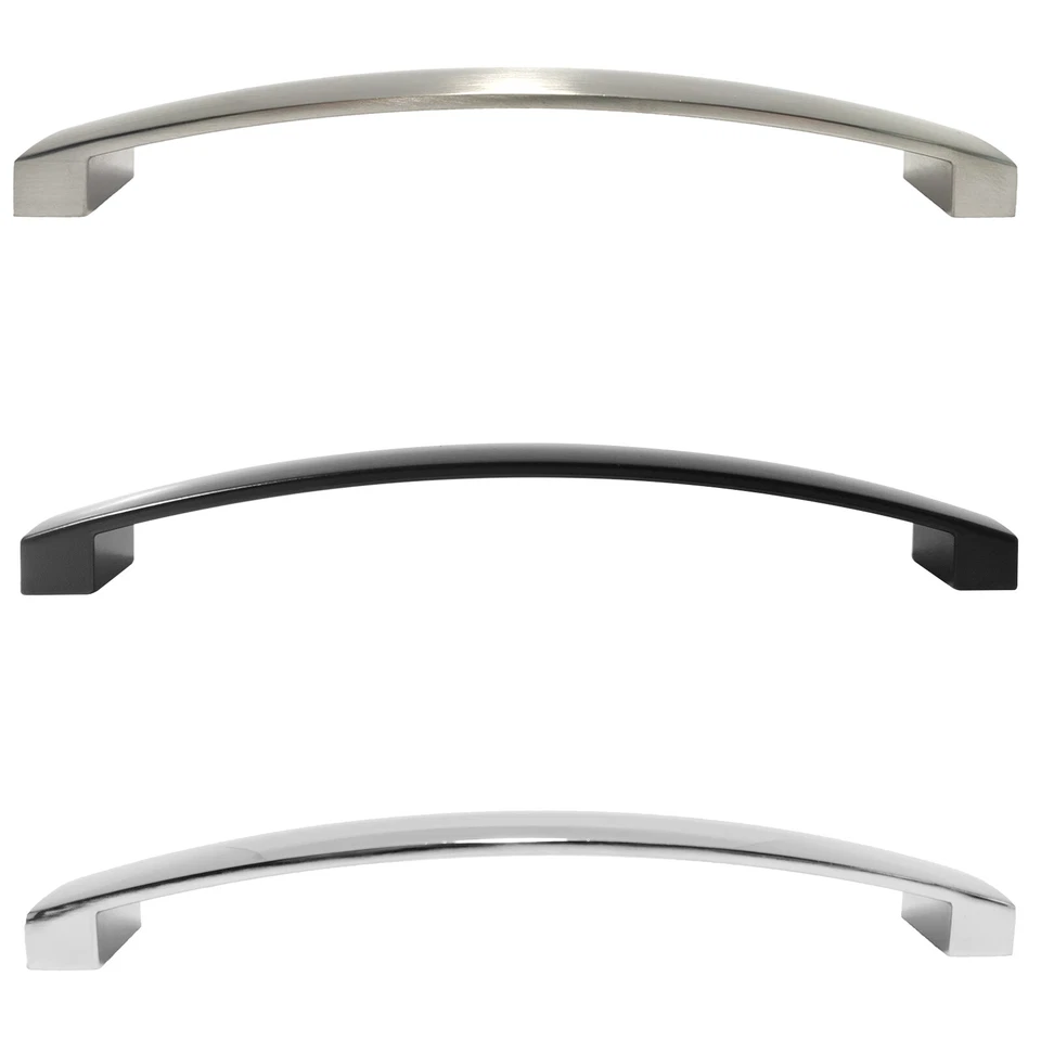 Decoranddecor Flat Width Handles Curved Bow Kitchen Cabinet Drawer Cupboard  - Image 3 of 4