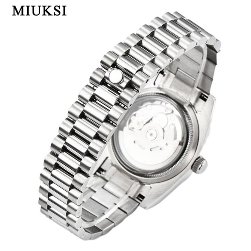 Reloj Miuksi 40mm/36mm plata negro verde cristal zafiro movimiento NH35 - Imagen 9 de 18