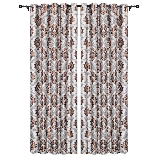 1pcs Moroccan Style Jacquard Curtains Bedroom Full Blackout Window