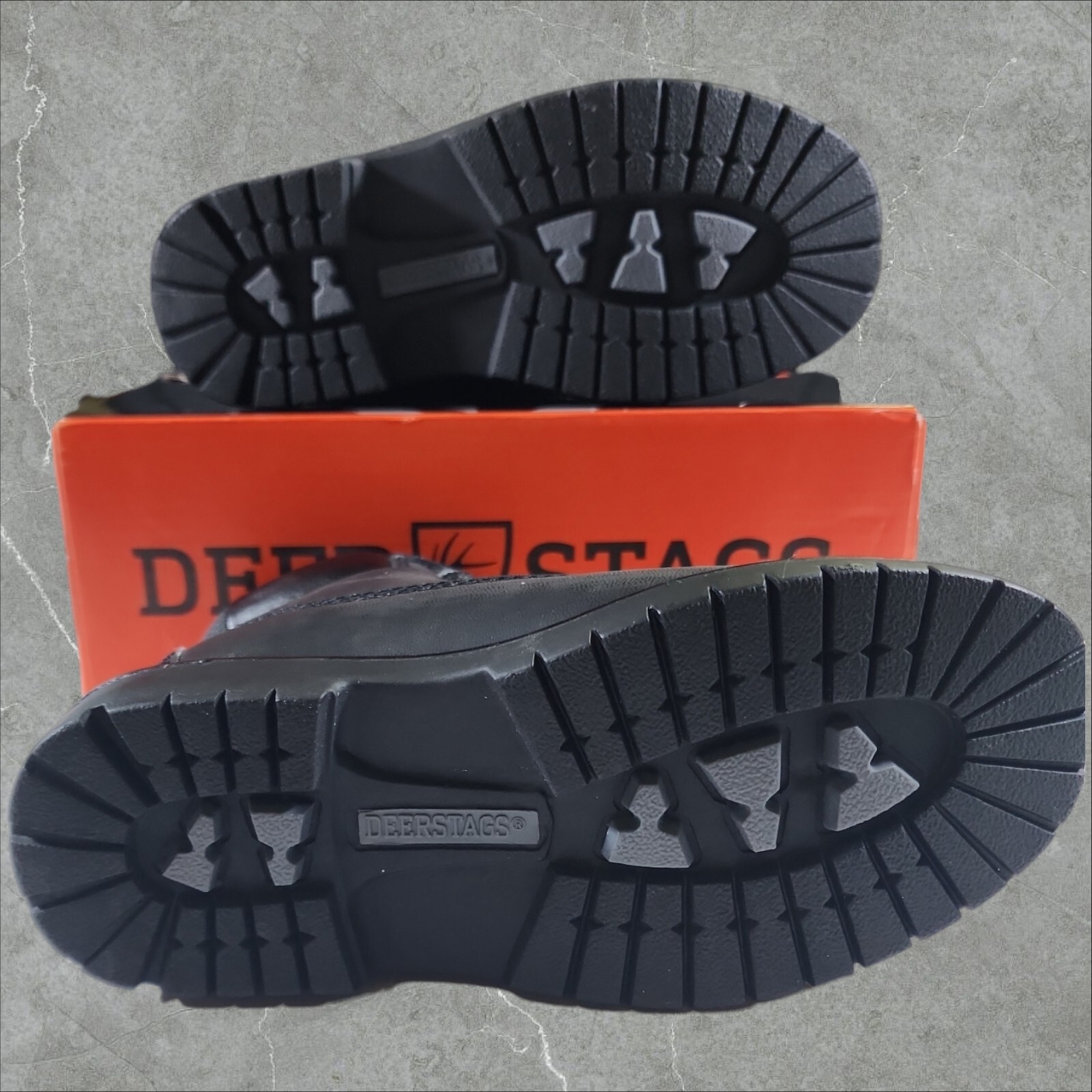 Deer Stags Mak2 Black Round Toe Lace Up Low Top Leather Boots Boys Size US 13W