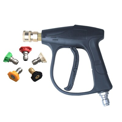 #ad #ad 3 8quot; Inlet 3000 PSI High Pressure Car Wash Washer Spray Gun 5 Spray Nozzle Tip $24.00