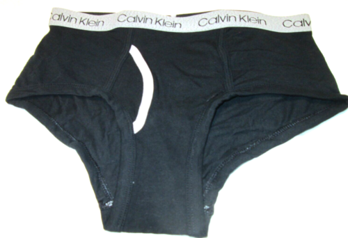 CALVIN KLEIN Jungen Baumwolle BRIEF Unterwäsche - 1 Paar - schwarz - Gr. XL 16/18 - Neu ohne Etikett - Cotton Ble