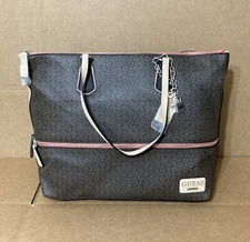 Guess Willowbrook Shoulder Bag Purse Monogram Pattern Handbag Tote