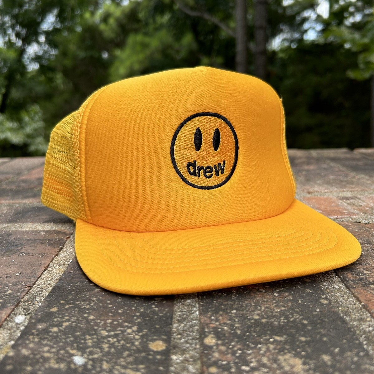 Drew House Trucker Hat Drew House Logo Adjustable Yellow