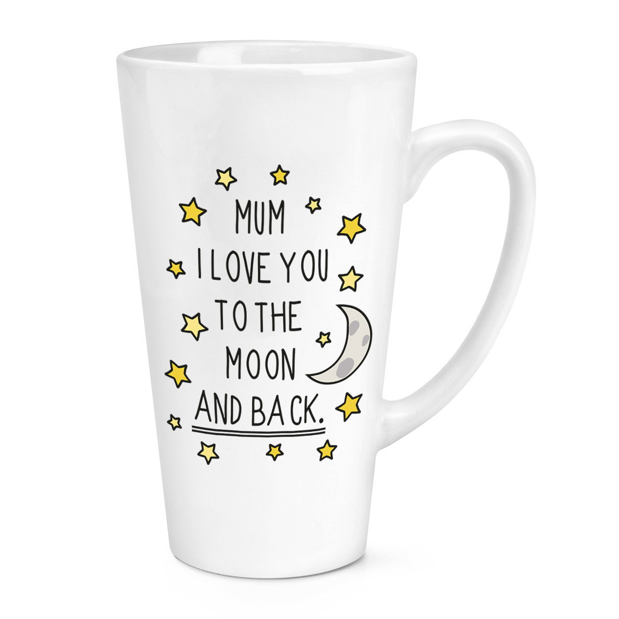 Mum I Love You To The Moon And Back 17oz Large Latte Mug Cup - Mother's Day
