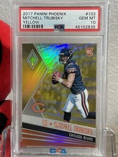 2017 Panini Phoenix yellow Mitch Trubisky rookie /75 PSA 10 