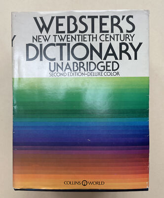 Webster's New Twentieth Century Dictionary unabridged 2nd Edition Deluxe 1975