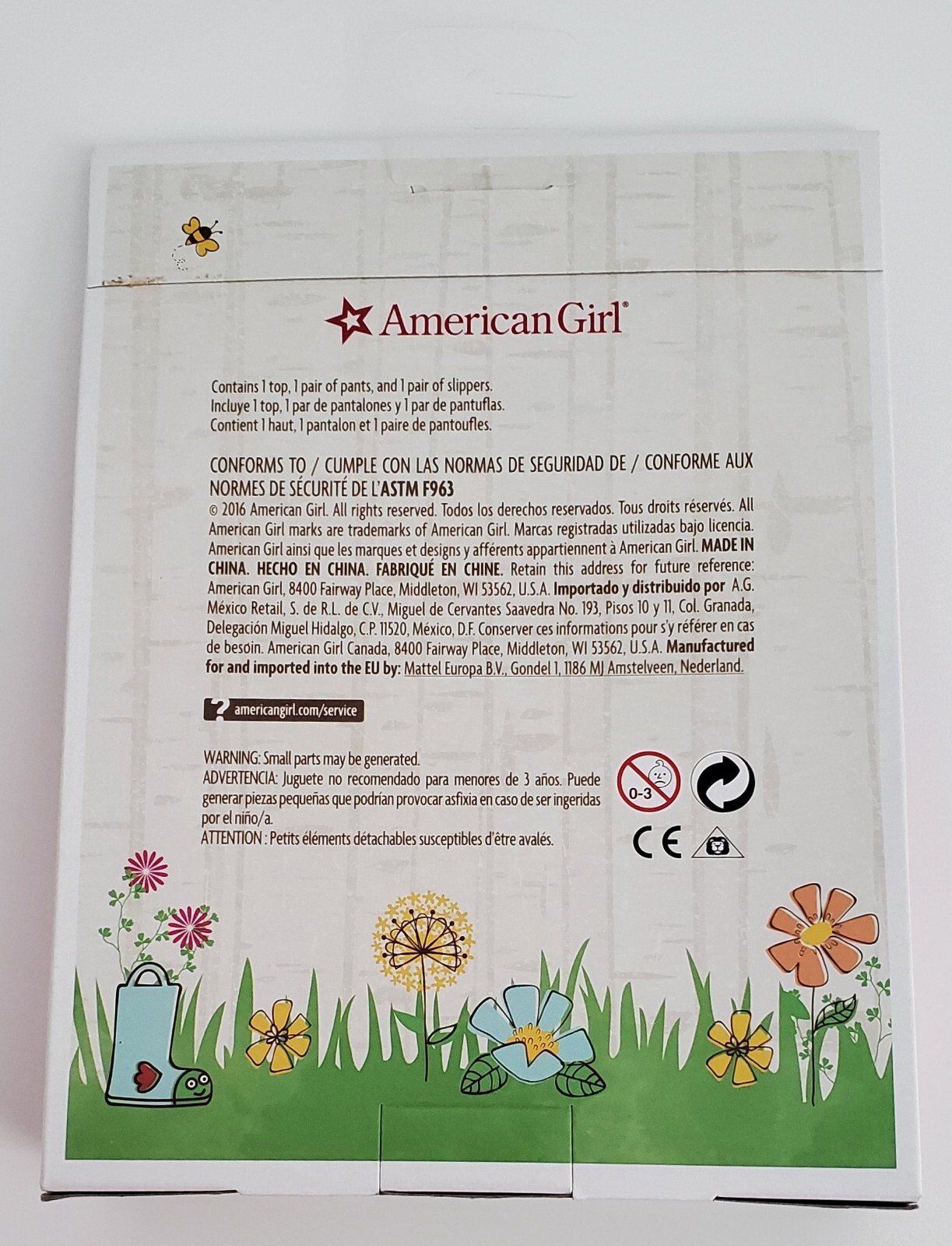 NEW! American Girl Wellie Wishers Enchanted Garden Pj's retired eBay