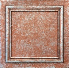 Decorative Texture Ceiling Tiles Glue UP - R24 Vintage Silver Plated Copper