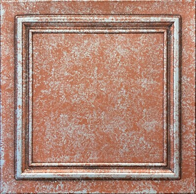 Decorative Texture Ceiling Tiles Glue UP - R24 Vintage Silver Plated Copper